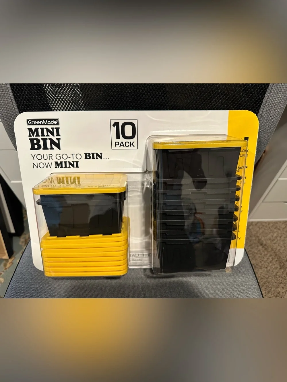 Greenmade Mini Bin 10 Pack Small Plastic Storage Containers. In demand! School